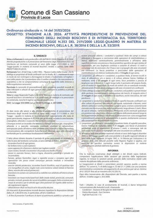 Prevenzione incendi boschivi