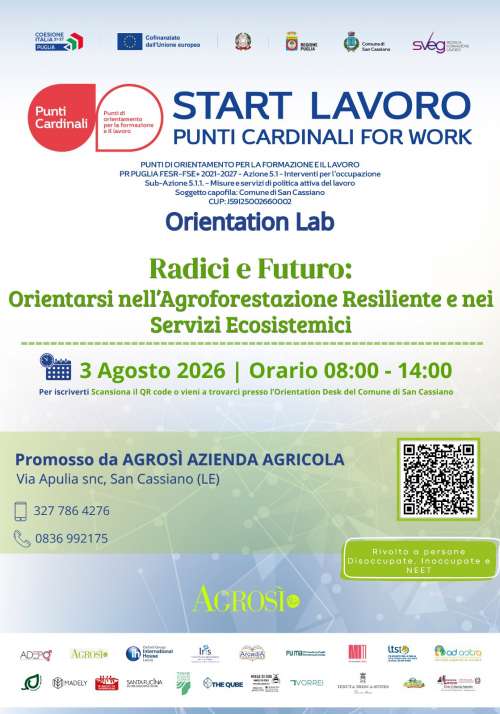 Punti Cardinali for Work_PROGETTO START LAVORO COMUNE DI SAN CASSIANO. Orientation Lab del 3 agosto 2026