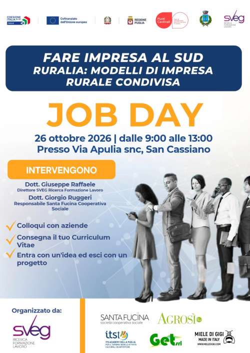 PUNTI CARDINALI FOR WORK - START LAVORO PROGETTO DEL COMUNE DI SAN CASSIANO_CUP: J59I25002660002. INCONTRO DEL 26 OTTOBRE 2026 